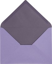 Enveloppe, violet foncé / violet, dim.11,5x16 cm, 100 gr, 10pièces