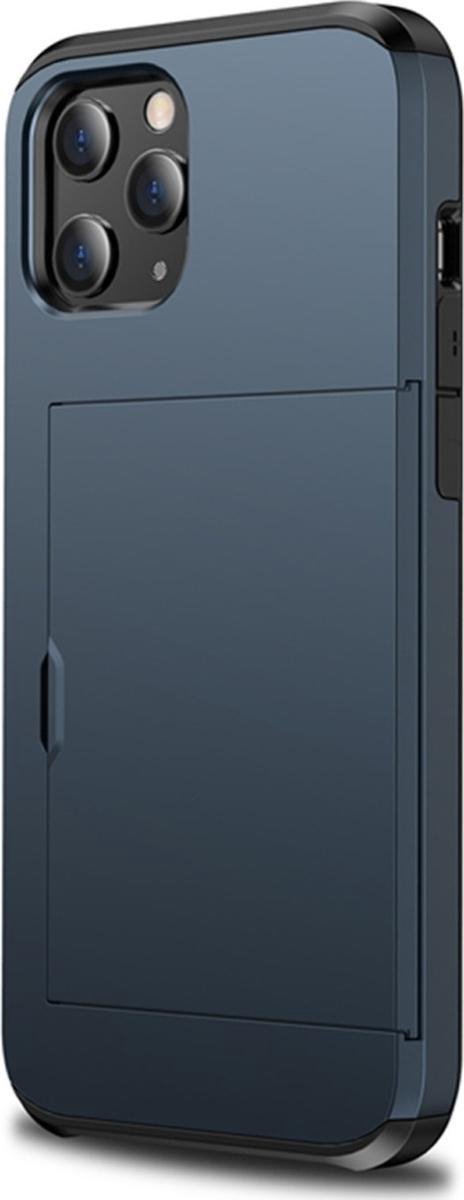 Mobigear Hoesje geschikt voor Apple iPhone 12 Pro Telefoonhoesje met Kaarthouder Hardcase | Mobigear Card Backcover Shockproof met Pasjeshouder | Kaarthouder voor 2 Pasjes | Hoesje voor Pinpas / OV Kaart / Rijbewijs | Schokbestendig iPhone 12 Pro