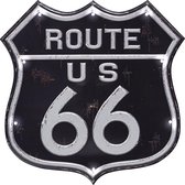 Balvi Muurdecoratie Route 66 Pvc 29,5 Cm Zwart/zilver