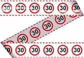 3x stuks markeerlinten/afzetlinten 30 jaar versiering met stop bord 15 meter - feestartikelen