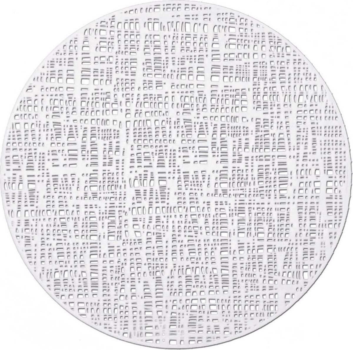2x Ronde placemats glanzend wit 38 cm - Zeller - Keukenbenodigdheden - Tafeldecoratie - Borden onderleggers van kunststof