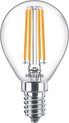 Philips LED Kogellamp Transparant - 60 W - E14 - warmwit licht