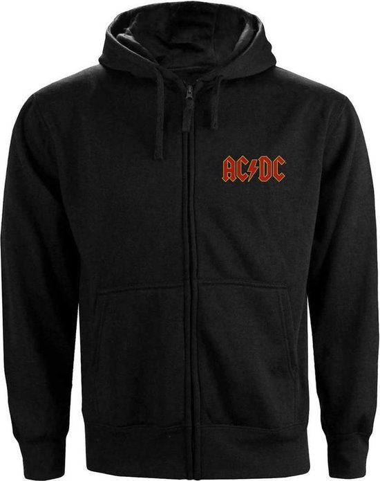 AC/DC Vest met capuchon Logo Zwart