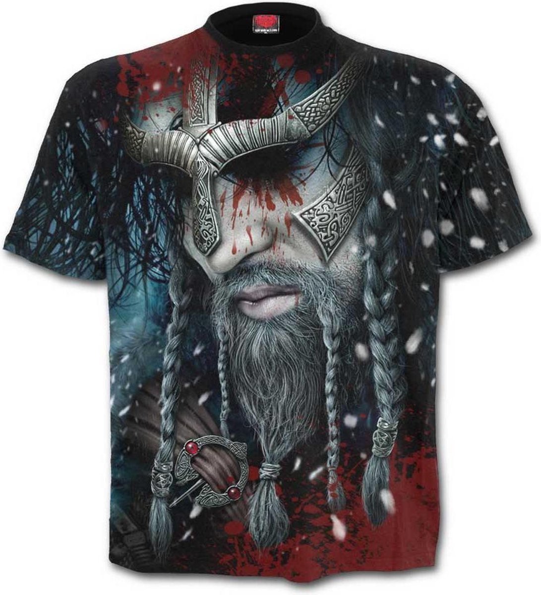 Spiral - VIKING WRAP Heren Tshirt - S - Zwart