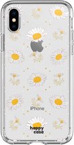 HappyCase Apple iPhone XS Flexibel TPU Hoesje Bloemen Print