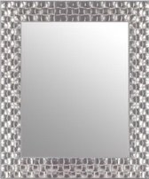 Spiegel Zilver Modern 48x98 cm – Samantha – Unieke spiegel met zilveren lijst – wand spiegels – Muur Spiegel – Perfecthomeshop