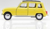 Renault 4 (Geel) (10 cm) 1/34 Welly - Modelauto - Schaalmodel - Miniatuurauto - Model auto