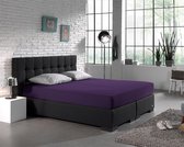 Zachte Dubbel Jersey Eenpersoons Hoeslaken Paars | 80/90/100x200/210/220 | 220 gr/m2 Dichtgebreid | Comfortabel