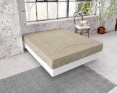 Zachte Flanel Eenpersoons Hoeslaken Taupe | 90x200/210 | Warm En Comfortabel | Slimme Pasvorm