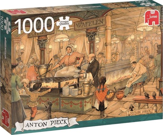 Jumbo Premium Collection Puzzel Anton Pieck Poffertjeskraam - Legpuzzel - 1000 stukjes - Jumbo