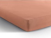 Comfortabele Jersey Tweepersoons Hoeslaken Pastel Oranje | 140x200 | Zacht En Dichtgebreid | Rondom Elastiek