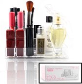 Decopatent® Make up Organizer met 8 Vakken - Makeup Organizer Transparant - Sieraden - Make-up - Cosmetica - Tafel - Opbergdoos
