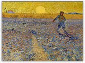 De zaaier, Vincent van Gogh - Foto op Akoestisch paneel - 120 x 90 cm