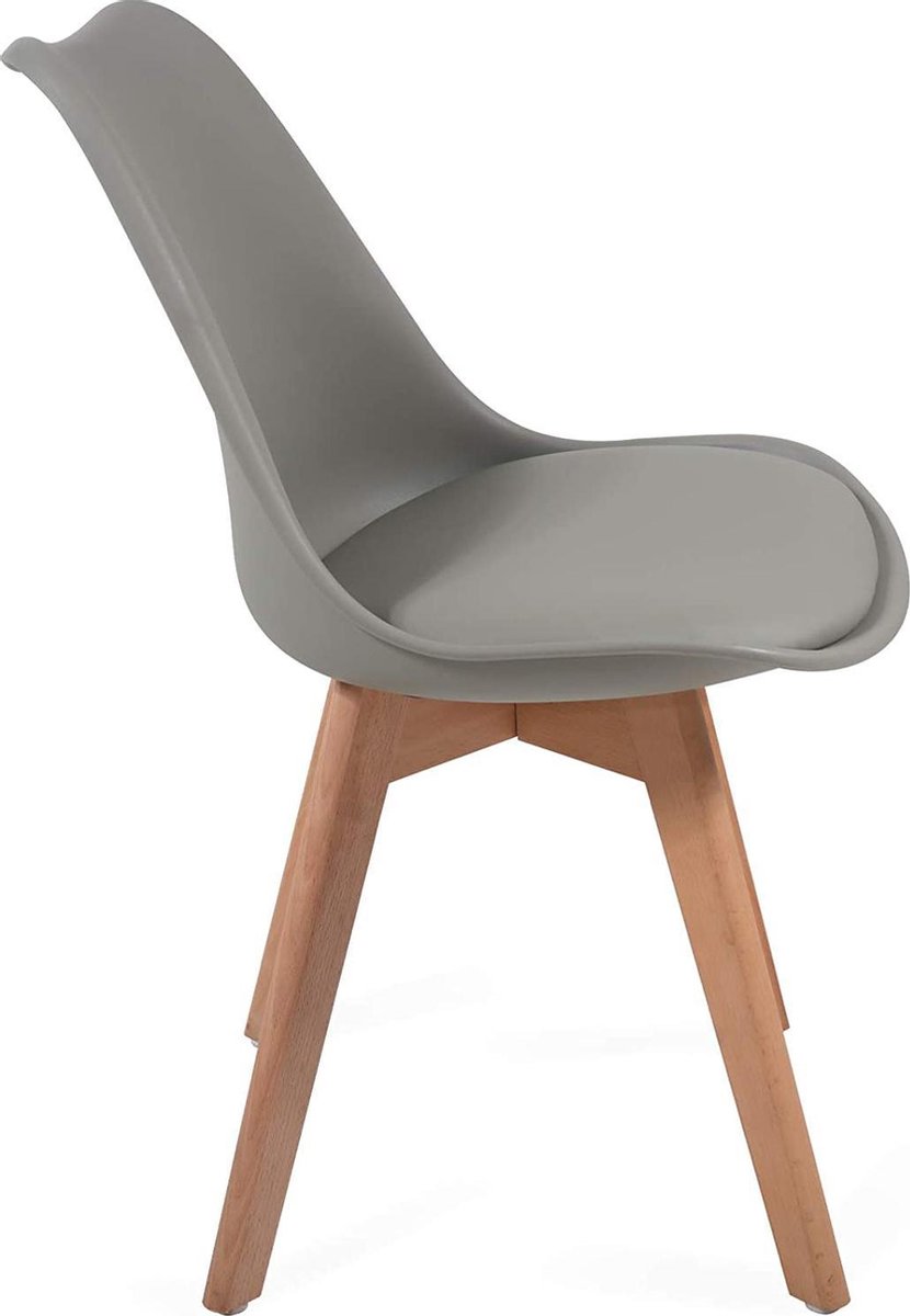 EUGAD Set van 4 eetkamerstoelen, voor eetkamer, keuken, woonkamer, gestoffeerde keukenstoelen met rugleuning, samt bekleding, met metalen poten, 150 kg belastbaar, zwart