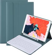 Hoes Geschikt voor iPad 10.2 2019 Hoes Toetsenbord Hoesje Keyboard Case Cover - Hoesje Geschikt voor iPad 7 Hoes Toetsenbord Case - Donkergroen
