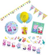 Peppa Pig feestpakket Deluxe | feestartikelen kinderfeest voor 8 personen