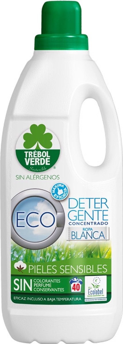 Trébol Verde Detergente Lavadora Ropa Blanca Ecologico 2l
