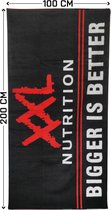 XXL Nutrition XXL Strandlaken Bigger is Better Black 100x200cm