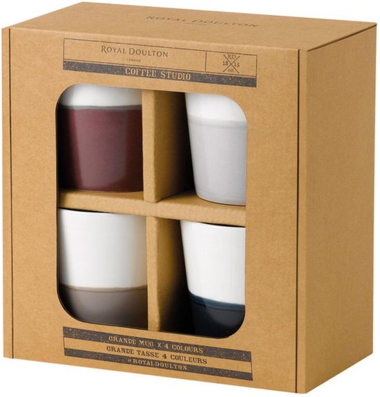 Royal Doulton Coffee Studio Mok Set Groot 560ml Grijs 4delig