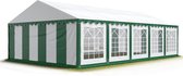 Tente de fête Tente de fête Pavillon de jardin 5x10 m - Tente Bâche PVC 500 g / m² en vert - Wit imperméable