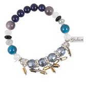 Juleeze Armband Dames Blauw Metaal, Kunststof Rond Armbandjes Sieraden Dames