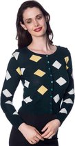 Dancing Days Cardigan -L- 60S DIAMOND Groen