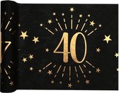 1x Chemin de table 40 ans anniversaire 30 x 500 cm op rol - Décoration d'anniversaire Décorations de table 40 ans - Articles de fête