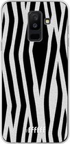 Samsung Galaxy A6 Plus (2018) Hoesje Transparant TPU Case - Zebra Print #ffffff