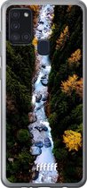 Samsung Galaxy A21s Hoesje Transparant TPU Case - Forest River #ffffff