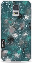 Casetastic Samsung Galaxy S5 / Galaxy S5 Plus / Galaxy S5 Neo Hoesje - Softcover Hoesje met Design - Paint Splatter Dark Green Print