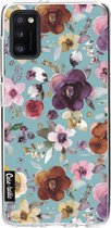 Casetastic Samsung Galaxy A41 (2020) Hoesje - Softcover Hoesje met Design - Flowers Soft Blue Print