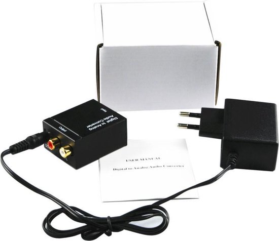 Convertisseur audio numérique coaxial optique vers analogique RCA (noir) |  bol.com