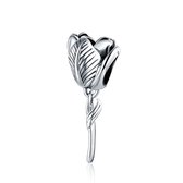Zilveren bedel Tulp