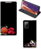 Bookcover Ontwerpen Geschikt voor Samsung Galaxy Note20 Smart Cover Voetbal, Tennis, Boxing…