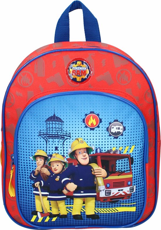 Brandweerman Sam Rugzak Junior 7 Liter Polyester Rood/blauw