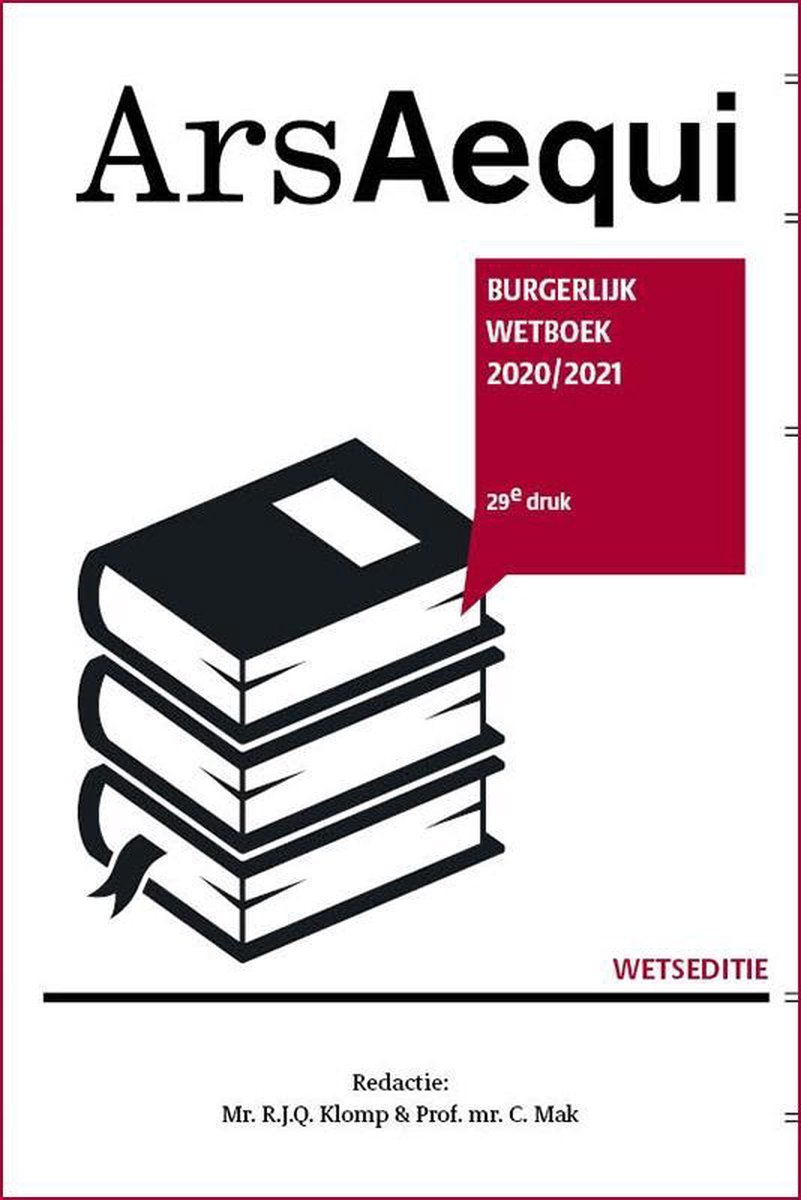 Ars Aequi Wetseditie  -   Burgerlijk wetboek 2020/2021 - Ars Aequi Libri