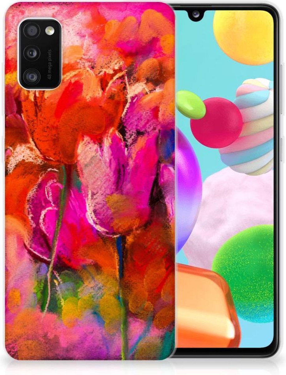 Hoesje maken Samsung Galaxy A41 Tulips