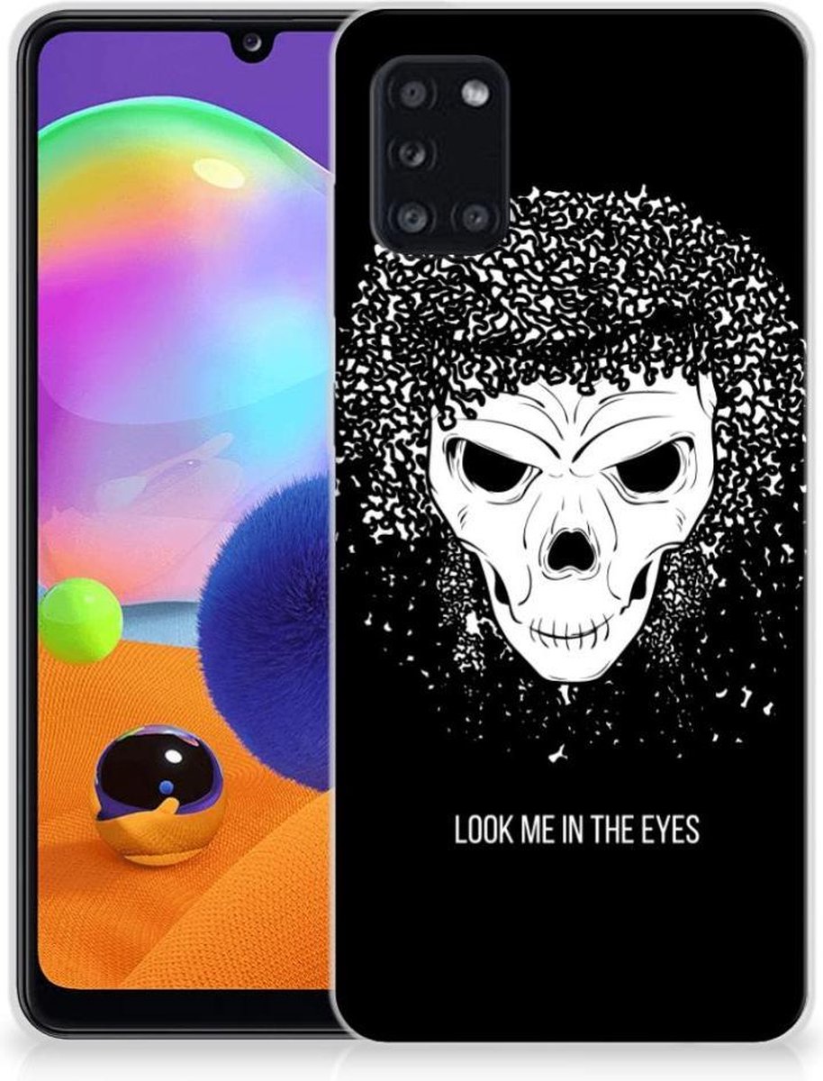 Silicone Back Case Samsung Galaxy A31 Skull Hair