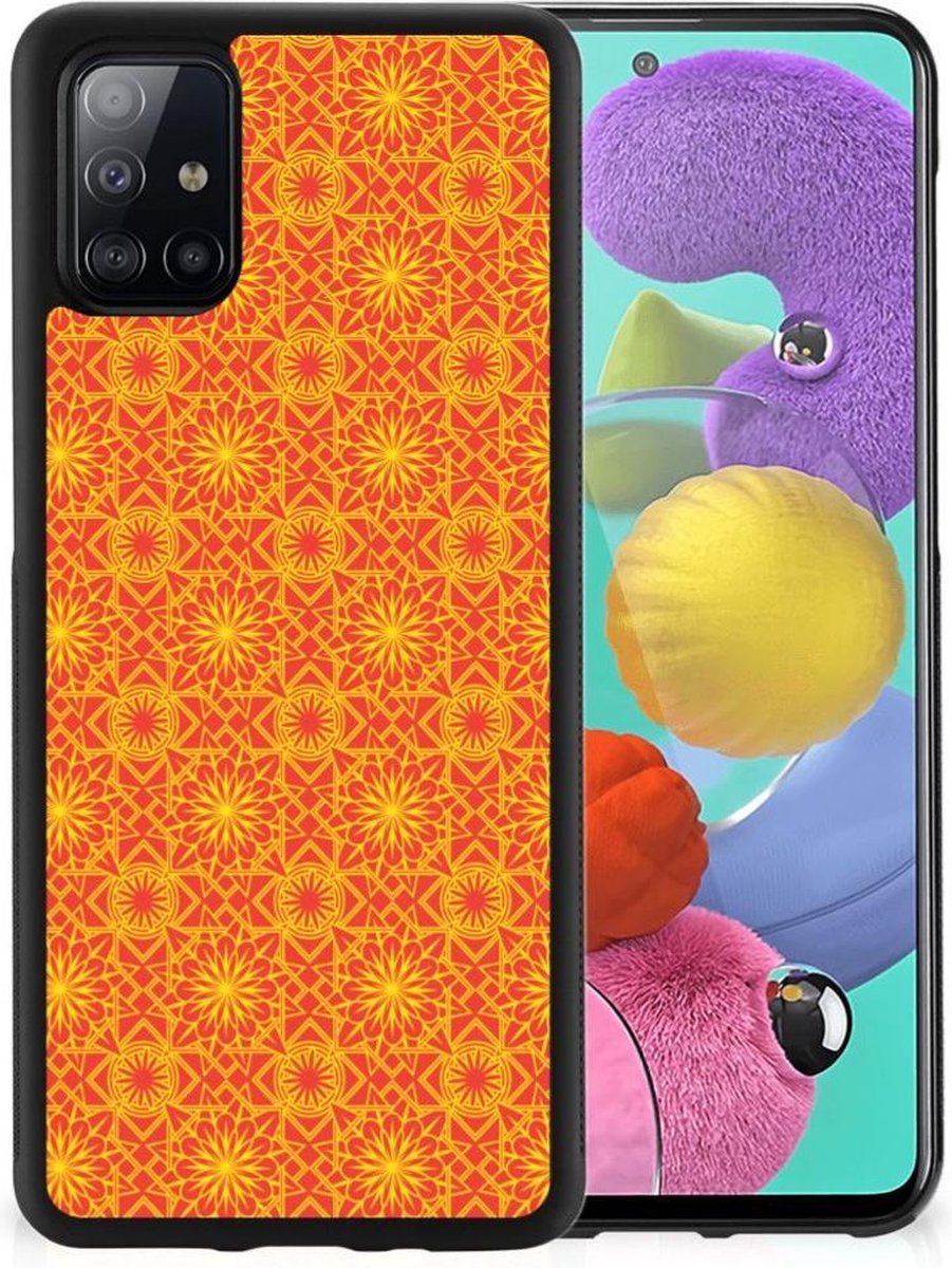 Samsung Galaxy A51 Bumper Case Batik Oranje