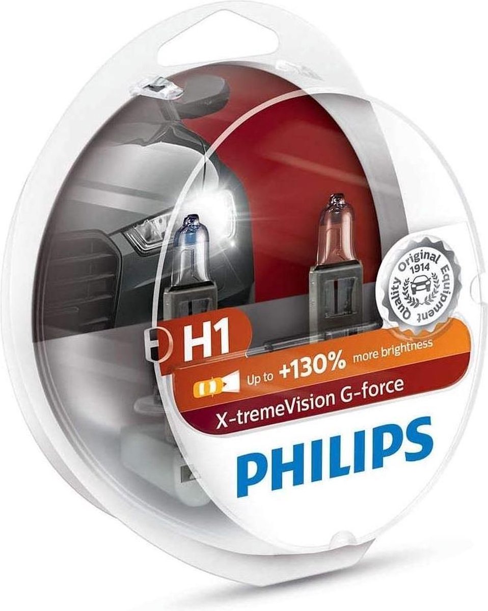 Philips Autolampen H1 X-tremevision G-force 12v/55w Wit 2 Stuks