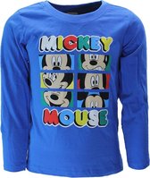 Disney Mickey Mouse Longsleeve Shirt Kids Blauw - Officiële Merch
