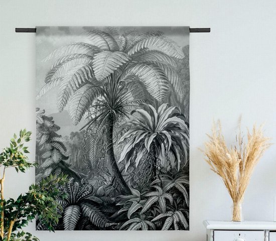 Tenture murale Jungle noir et blanc (90 x 120 centimètres) | bol.com