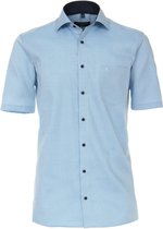 Casa Moda Heren Overhemd Turquoise Oxford Korte Mouwen Comfort Fit - 48