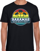 Bahamas zomer t-shirt / shirt Bahamas bikini beach party zwart voor heren S