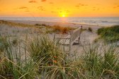 Papier peint photo Coucher de soleil dans les dunes de Vlieland 250 x 260 cm