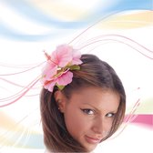 CARNIVAL TOYS - Roze haar bloem voor volwassenen - Accessoires > Haar accessoire