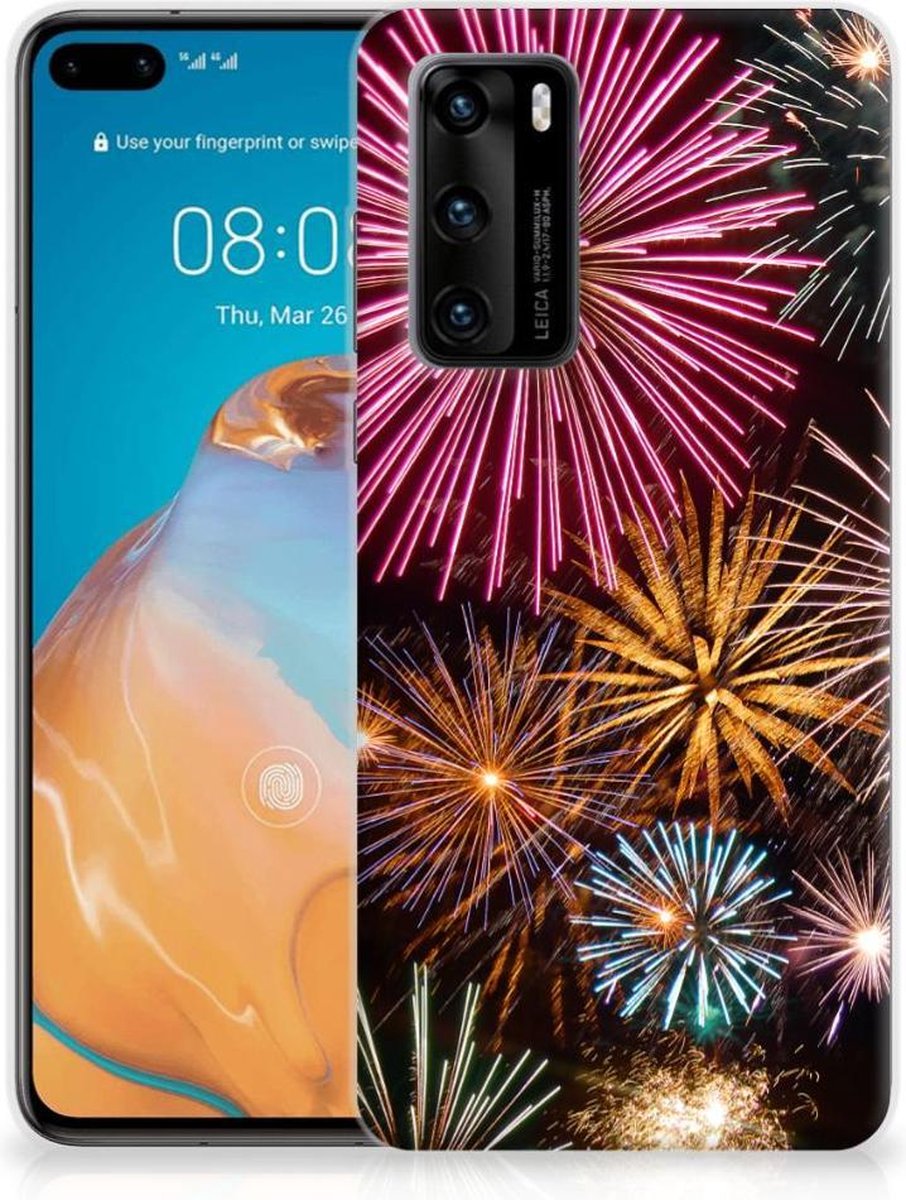 Huawei P40 Silicone Back Cover Vuurwerk