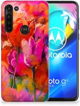 Smartphone hoesje Motorola Moto G8 Power Silicone Case Tulips