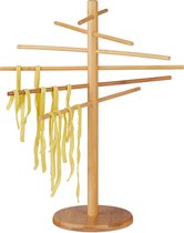 Relaxdays pasta droogrek van bamboe - pastadroogrek hout - drogen van pasta - 12 armen