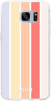 Samsung Galaxy S7 Edge Hoesje Transparant TPU Case - Vertical Pastel Party #ffffff